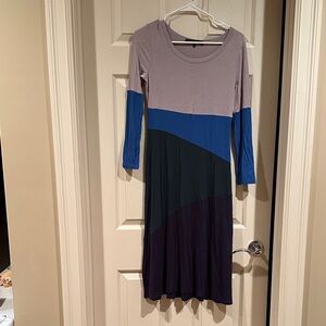 BCBGeneration Colorblock Long Sleeve Dress